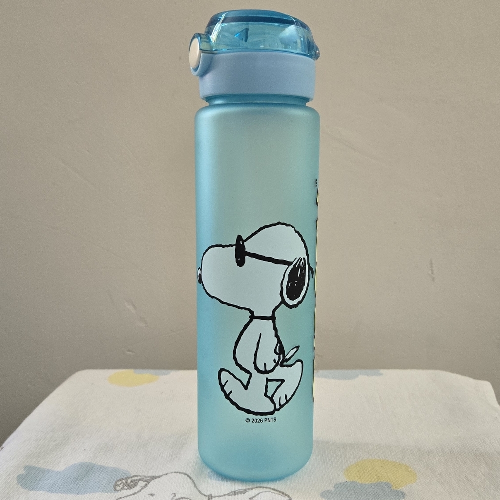Peanuts Aqua Water Bottle with Snoopy